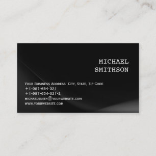 Trendy Black Consultant Business Card