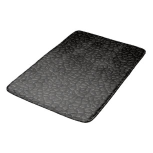 Trendy Black Dragon Scale Bath Mat