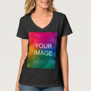 Trendy Black Elegant Modern Template Upload T-Shir T-Shirt