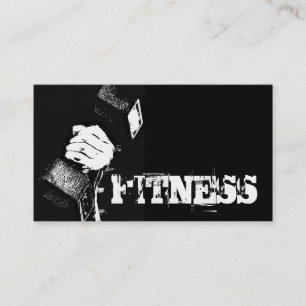 Trendy Black Fitness Sport Business Card