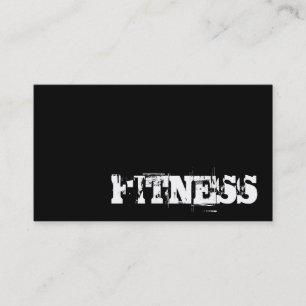Trendy Black Fitness Sport Business Card