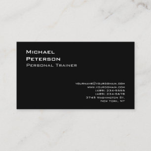 Trendy Black Fitness Sport Business Card
