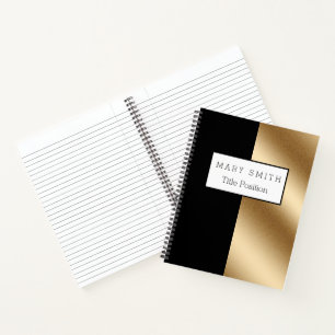 Trendy Black Gold Notebook