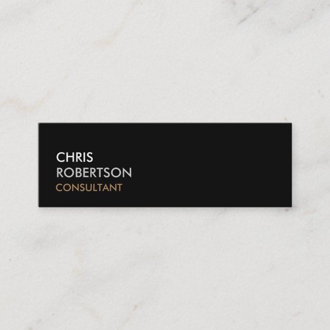 Trendy Black Grey Attractive Business Card (Front)