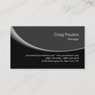 Trendy Black Grey Chic Pattern Business Card