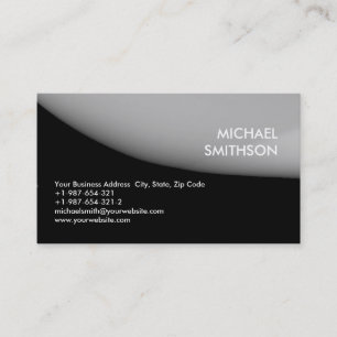 Trendy Black Grey Consultant Business Card