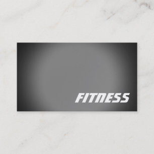 Trendy Black Grey Fitness Sport Business Card