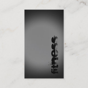 Trendy Black Grey Fitness Sport Business Card
