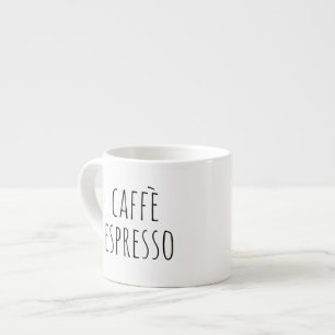 Trendy Black Handwriting Farmhouse Italian Espresso Cup