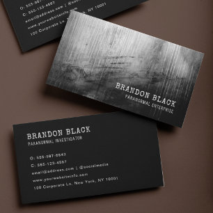 Trendy Black Minimalist Gothic Paranormal Grunge Business Card