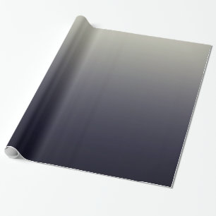 Trendy Black Ombre Gradient Wrapping Paper