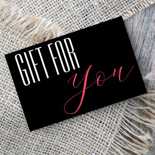 Trendy Black & Pink Beauty Salon Gift Certificate