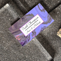 Trendy Black Purple Marble Hair Stylist