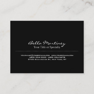 Trendy Black Special Unique Professional Business Card