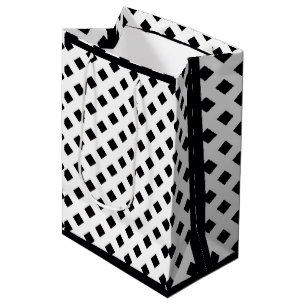 TRENDY BLACK SQUARE MEDIUM GIFT BAG