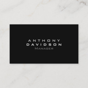 Trendy black standard custom made business card