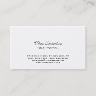 Trendy Black White Charming Business Card