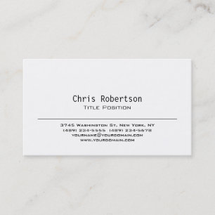 Trendy Black White Charming Business Card