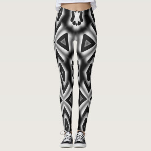 Trendy black white classic "Ratti_Creative_Arts" Leggings