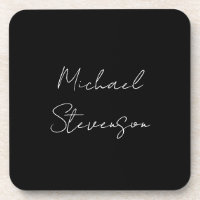 Trendy Black White Handwritten Minimalist