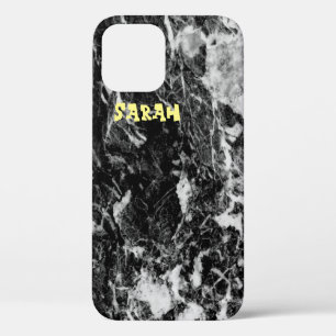 Trendy Black White Marble iPhone 12 Case