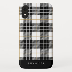 Trendy Black / White Plaid Pattern Case-Mate iPhone Case