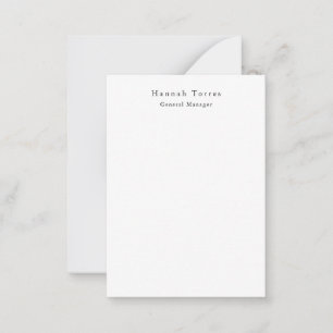Trendy Black & White Plain Creative Modern Card