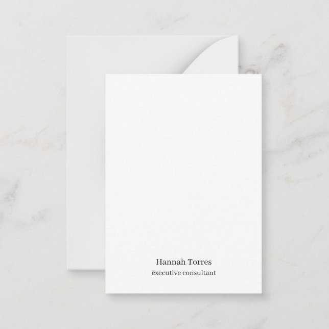 Trendy Black & White Plain Creative Modern  Card (Front)