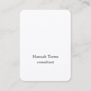 Trendy Black & White Plain Creative Modern Silk Business Card