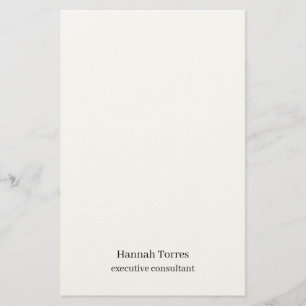 Trendy Black & White Plain Creative Modern Stationery