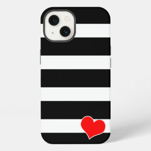 Trendy Black & White Striped iPhone 13 Case