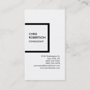 Trendy black white vertical unique business card