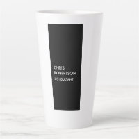 Trendy black white vertical unique business card