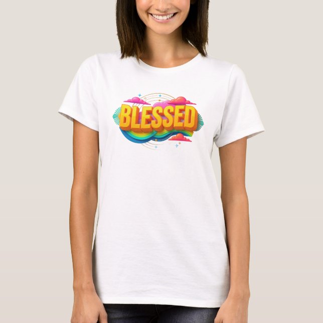 Trendy BLESSED Graphic Tee Design (Front)
