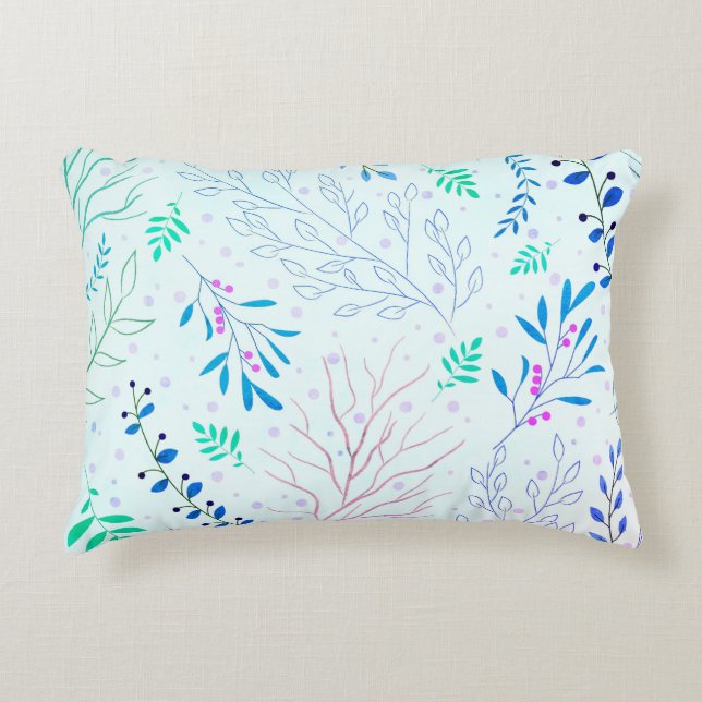 Trendy Blue Accent Pillow (Front)
