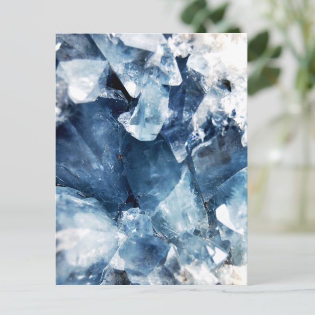 Trendy Blue Agate Geode Postcard (Blue Mineral Agate Crystal Postcard)