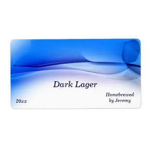 Trendy Blue Beer Label