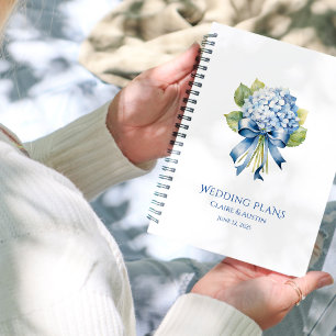 Trendy Blue Floral Couples Wedding Planner