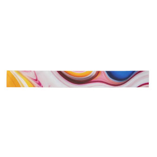 Trendy Blue Pink yellow white faux marble Satin Ribbon