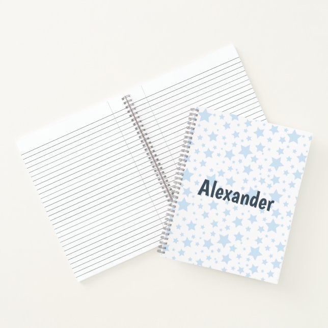 Trendy Blue Stars Notebook (Inside)