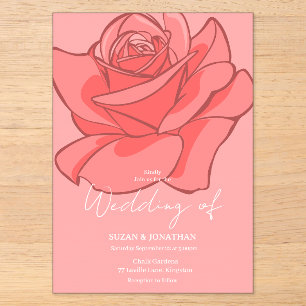 Trendy Blush Boho Wedding Invitation