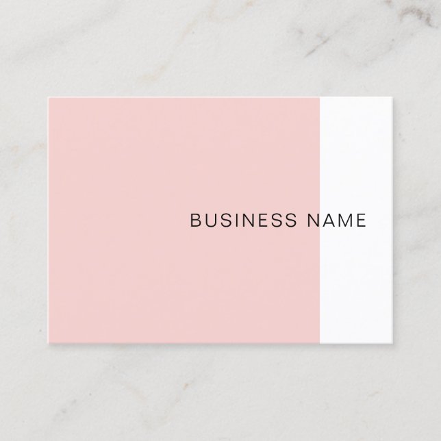 Trendy Blush Pink Elegant Company Modern Simple Business Card (Front)