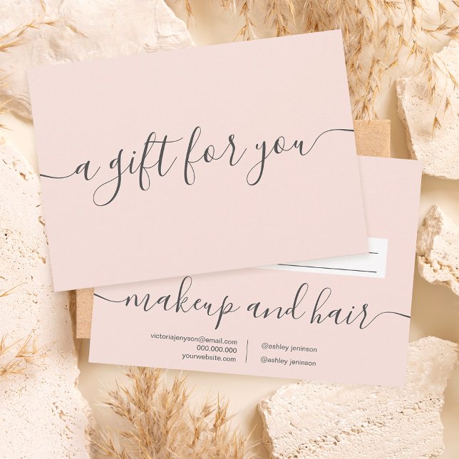 Trendy blush pink elegant gift certificate (Creator Uploaded)