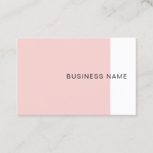 Trendy Blush Pink Elegant Modern Minimalist Design Business Card