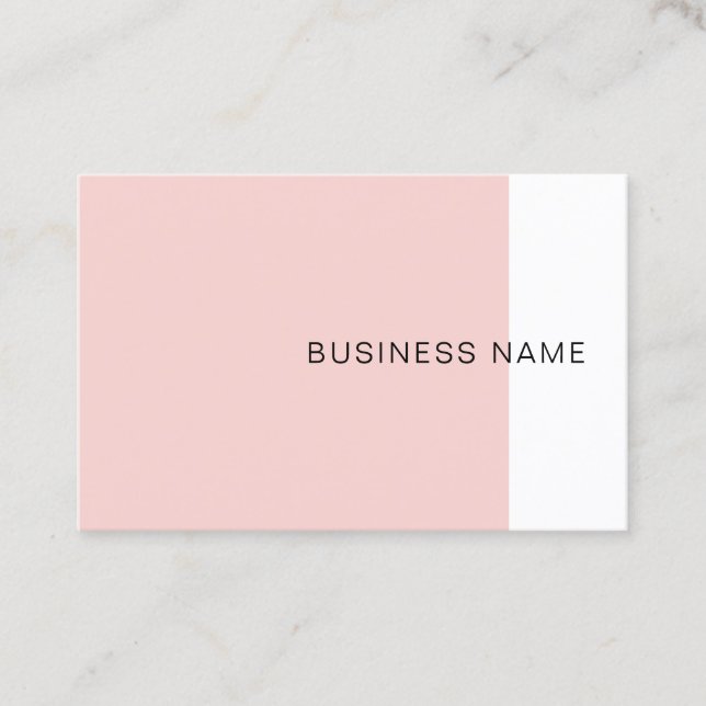 Trendy Blush Pink Elegant Modern Minimalist Design Business Card (Front)