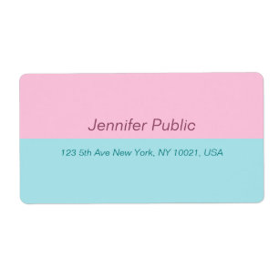 Trendy Blush Pink Mint Blue Elegant Shipping