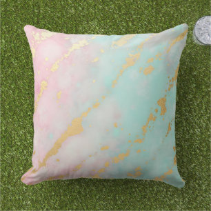 Trendy Blush Pink Mint Gold Luxury Collection Cushion