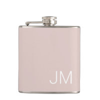 Trendy Blush Pink Oversized Monogrammed Initials