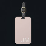 Trendy Blush Pink Oversized Monogrammed Initials Luggage Tag<br><div class="desc">Chic,  trendy monogram. Modern white type initials highlighted on a blush pink background. Single-sided with card slot for name and address. Perfect gift for mum,  grandma,  aunt,  sister,  niece or best friend.</div>