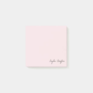 Trendy Blush Pink Personalised Name Post-it Notes